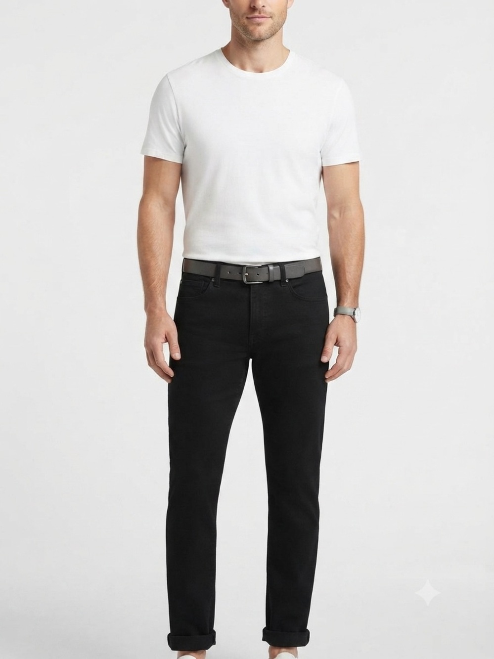 7 For All Mankind Slimmy Jeans Men’s Size 32 Black Slim Fit Stretch Denim Casual